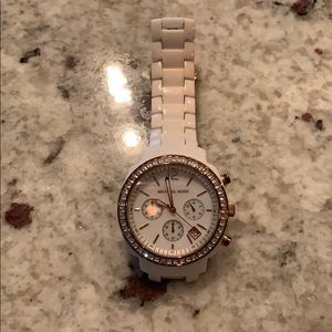 White and Rose Gold Michael Kors Watch